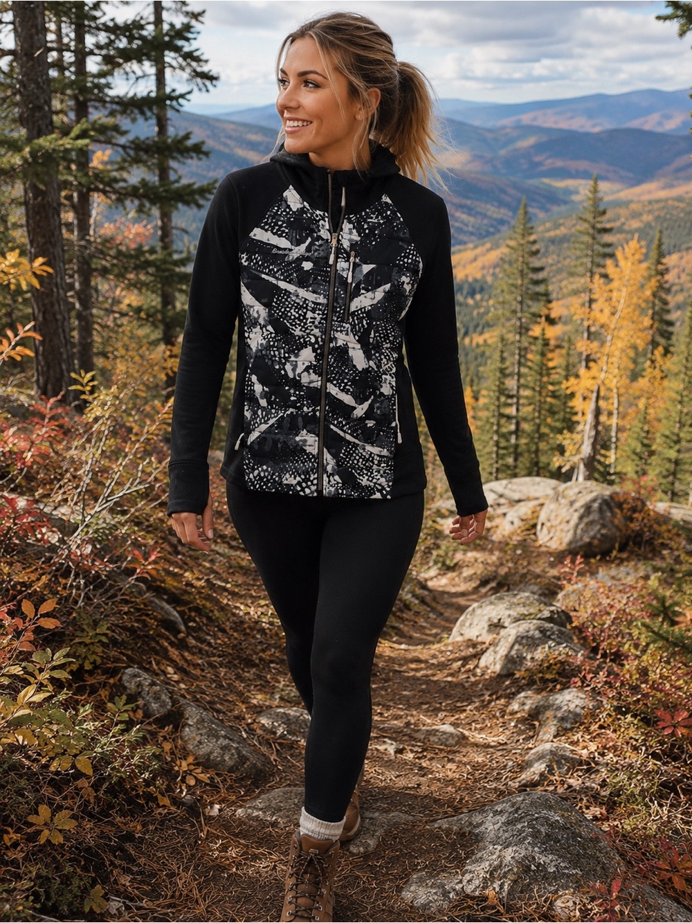Outfitter Trading Co Breckenridge Performance Fleece Hooded Jacket Small Black